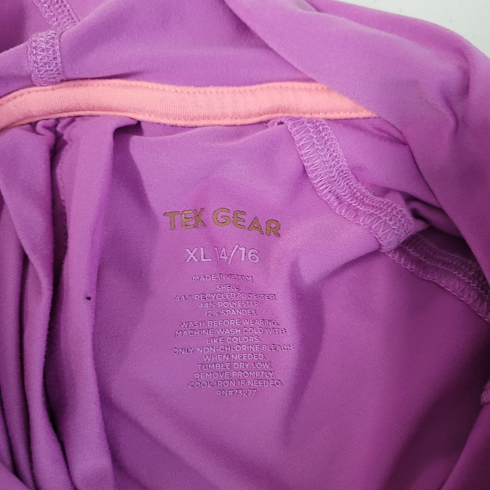Tek Gear Girls Pink Long Sleeve‎ Thumbhole Hoodie XL 14/16 - Picture 5 of 6